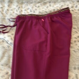Wine colors scrub pants